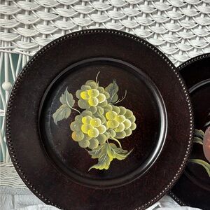 Charger plates set vintage corn dishes